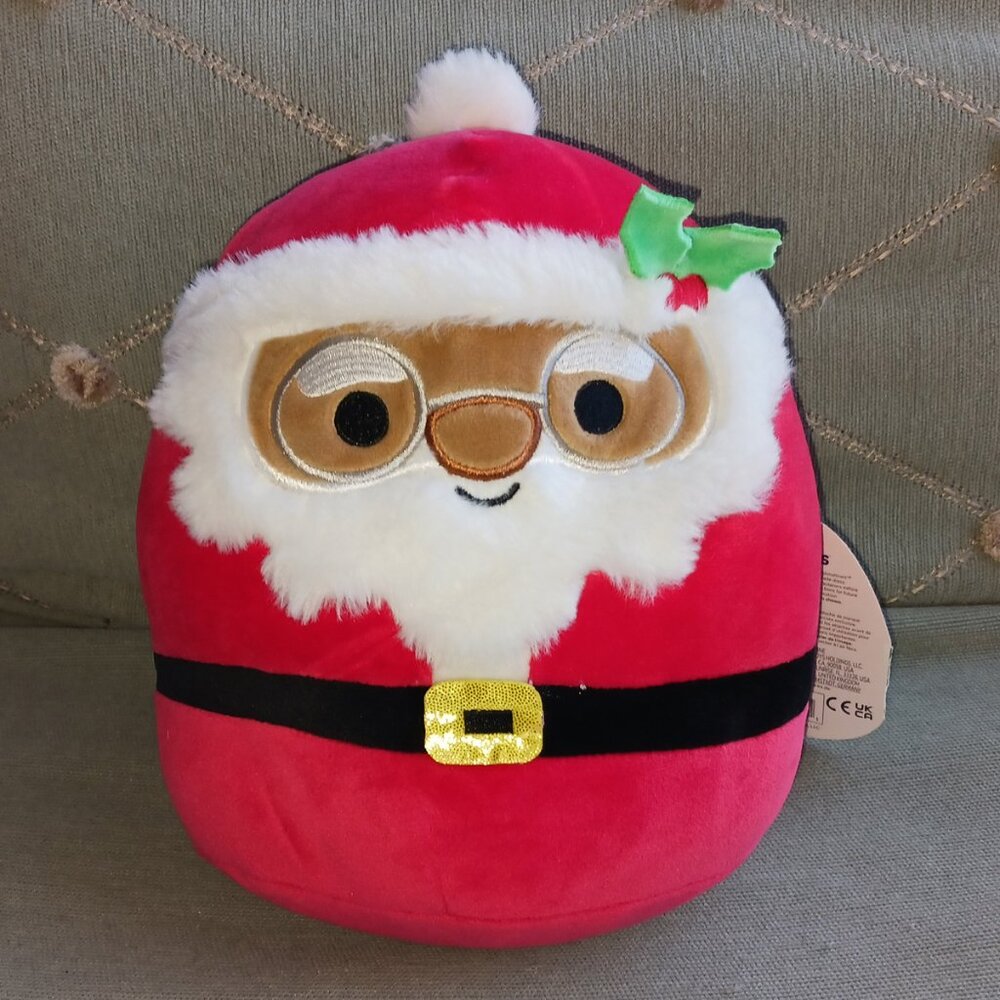 Squishmallows 8" St. Nick Santa Little Plush with Holly New With Tag